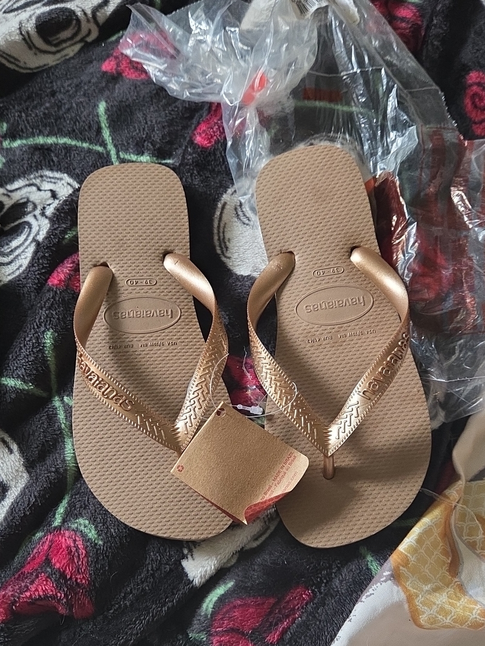 Havaianas Women’s Slim Metallic Bronze Flip Flops